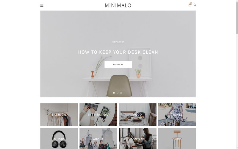 Thiết kế giao diện website tối giản